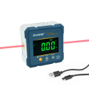 Digital magnetisk vinkelmåler med vaterpas og sidelaser. Nøjagtighed 0,2°. USB-C-opladning. 3,7V batteri. Hældnings- og planmåling. 1