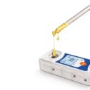 Digital refraktometer til måling af sukker 0–38 % Brix med ATC, LCD-display, metalmåleskål, hvid-blå, til frugt, juice og drikkevarer 4