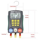 Digital tryckmätare för köldmedium DUOYI DY517 manifold tryck- och temperaturtester för klimatkontroll grön-grå för service av kylutrustning och bilar 3