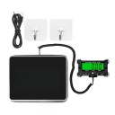 Digital vægt op til 120 kg præcision 0,05 kg Ekstern baggrundsbelyst LCD-skærm på kabel Rustfrit stål USB-strømforsyning eller 3× AAA 3