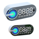 Digital vækkeur med Bluetooth-højttaler 5.0 RGB LED-belysning spejldisplay FM-radio USB TF TWS 3D-lyd 800mAh soveværelse kontor 4