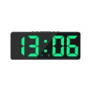 Digital vækkeur med stemmestyring 17 cm LED-display Spejloverflade 5 lysstyrkeniveauer USB-strømforsyning 12/24 timer Forstyr ikke-tilstand 8