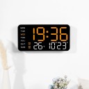 Digital vækkeur til bord og væg Stemmeopvågning Termometer Dato Ugedag To alarmer USB-drevet 21,5 x 11 x 3 cm 1