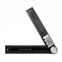 Digital vinkelmåler og lineal 2-i-1 med LED-display Præcis måling af vinkler og længder 21,8 x 3,5 cm Måleværktøj CR2032-batteri 3
