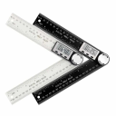 Digital vinkelmåler og lineal 2-i-1 med LED-display Præcis måling af vinkler og længder 21,8 x 3,5 cm Måleværktøj CR2032-batteri 1