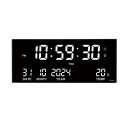 Digital Wall Clock with Alarm, Thermometer and Calendar 150 x 360 x 30 mm 4