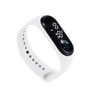 Digitale Kinderuhr mit LED-Anzeige, bunte Silikonuhr für Kinder, wasserdichte Armbanduhr mit Uhrzeit, Datum und Temperatur 4