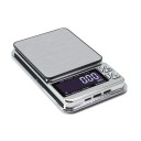 Digitale weegschaal voor sieraden tot 1500 g met tweestaps nauwkeurigheid 0,01 g tot 200 g / 0,1 g tot 1500 g RVS weegplateau USB-opladen Telfunctie voor edelstenen 1