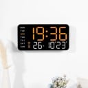 Digitaler Tisch- und Wandwecker Sprachgesteuertes Wecken Thermometer Zwei Alarme 21,5 x 11 x 3 cm 1