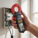 Digitaler Zangenstrommesser für Ableitströme AC 0,05 mA–60 A, Zangen 30 mm, LCD 1999, automatischer Bereich, zur Diagnose von Elektroinstallationen 4
