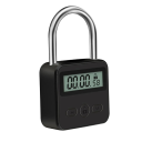 Digitales hängendes Zeit Schloss mit LCD-Display 45 mm USB wiederaufladbar schwarz für das Verschließen von Schränken, Gepäck und persönlichen 3