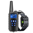 Digitales Hundetrainingshalsband, 800 m wasserdicht, wiederaufladbar, mit LCD-Display, Ton, Vibration, Schock, Fernbedienung, alle Größen, EU-Stecker 5
