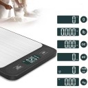 Digitális konyhai mérleg 10 kg-ig 18,7 × 14 cm g kg lb oz ml tej Plastikus Rozsdamentes acél 2× AAA 3