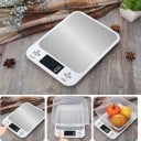 Digitális konyhai mérleg 5 kg-ig Rozsdamentes acél 225 x 165 x 19 mm Egységváltás LCD kijelző Automatikus kikapcsolás Konyhai mérleg elemmel 5
