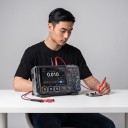 Digitális osciloszkóp 3 az 1-ben multiméterrel és jelszíngenerátorral, kétsávos 100 MHz, 4,3" érintőképernyő, fekete, elektronika és szerviz számára 8