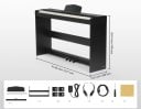Digitális Zongora SucceBuy 886 Súlyozott Klaviatúra 88 Billentyű 200 Ritmus 200 Hangszer Bluetooth MIDI Három Pedál 1317x320x785 mm Fekete Szín 2