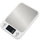 Digitálna kuchynská váha do 5 kg Nerezová oceľ 225 x 165 x 19 mm Prepínanie jednotiek LCD displej Automatické vypnutie Kuchynská váha 1