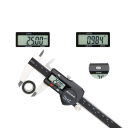 Digitálne posuvné meradlo 150 mm s presnosťou 0,02 mm krytím IP54 so sklenenou meracou mriežkou hĺbkomerom a dátovým výstupom 2