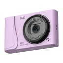 Digitální fotoaparát 4K s 16x zoomem 24 Mpx 2,4" displej stabilizace obrazu detekce obličeje a samospoušť na cesty i vlogy 4