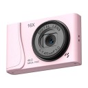 Digitální fotoaparát 4K s 16x zoomem 24 Mpx 2,4" displej stabilizace obrazu detekce obličeje a samospoušť na cesty i vlogy 3