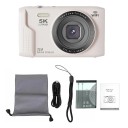 Digitální fotoaparát 5K 72 Mpx s 16x digitálním zoomem 2,8" LCD displej Wi-Fi přenos LED přisvětlení a webkamera na vlogy i cesty 3
