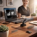 Digitální intraorální rentgenový senzor R2 s AI analýzou a softwarem, USB kabel 3 m, technologie počítání fotonů, černý, pro stomatologii 6
