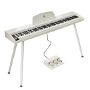 Digitální Piano MUSTAR Polovážená Klaviatura 88 Kláves LED Displej Bluetooth MIDI USB Tři Pedály Dělená Klávesnice 129x33x9 cm se Stojanem 2