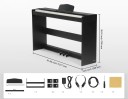 Digitální Piano SucceBuy 886 Vážená Klaviatura 88 Kláves 200 Rytmů 200 Tónů Bluetooth MIDI Tři Pedály 1317x320x785 mm Černá Barva 2