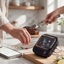 Digitální teploměr na maso a grilování se 4 sondami, Wi-Fi 2,4 GHz a Bluetooth, baterie 2500 mAh, nerezové sondy, černý, pro gril a troubu 6