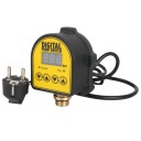 Digitální tlakový spínač čerpadla 220 V relé 10 A krytí IP65 displej v barech ochrana proti chodu nasucho žlutý na čerpadlo do 1,5 kW 2