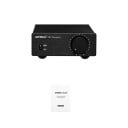 Digitální zesilovač 300W x 2, stereo třída D, 2.0/2.1 kanálový HiFi zvuk, čip TPA3255, RCA vstup, PRE OUT, černý, pro domácí ozvučení 2