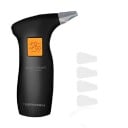 Digitálny alkohol tester s nanopolovodičovým senzorom Podsvietený LCD displej Presnosť 0,2 ‰ Rozmery 11,3 x 6,4 x 2,6 cm Vrátane 4 náustkov 1
