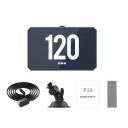 Digitálny OBD rýchlomer P16 head-up displej HUD s meraním otáčok, teploty vody, napätia a počtu kilometrov, farebný LCD, čierny do auta 2