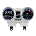 Digitálny tachometer na motorku s otáčkomerom a počítadlom km LCD LED podsvietenie odolný voči dažďu strieborný 240 x 142 mm pre Honda 12V 1