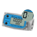 Digitálny turbínový prietokomer 1 palec s 3/4 adaptéry na vodu, naftu a benzín 2,6-26 GPM 6 bar s LCD displejom hliníkový pre kvapaliny 2