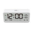 Digitalt LED-vækkeur med temperatur og luftfugtighed 13,6 x 6,3 x 3,4 cm To alarmer Lydløs drift Gradvis vækning Nattilstand Tid Dato Touch-betjening 1