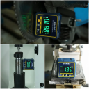 Digitalt magnetisk vaterpas 57 x 55 x 26 mm Præcis vinkelmåling Kompakt måleinstrument Strømforsyning 2× AAA-batterier 3
