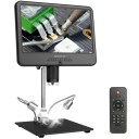 Digitalt mikroskop med 10,1&quot; LCD-display 260X forstørrelse 2Mpx HD-sensor 2 LED-lys Fotografering og videooptagelse Fjernbetjening 1
