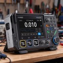 Digitalt oscilloskop 3i1 med multimeter og signalgenerator, to-kanals 100 MHz, 4,3" touchskærm, sort, til elektronik og service 9