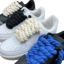 Dikke katoenen schoenveters 120cm Stijlvol gedraaid touw gemaakt van natuurlijk katoen Retro vetersluiting Stevige schoenveters voor sneakers 6