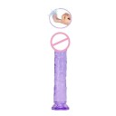 Dildo 17×3,5 cm con venature realistiche e ventosa per piacere vaginale e anale confezione discreta 3