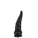 Dildo anale de massagem em borracha preta com ventosa em forma de tentáculo tamanho S 16 x 5,2 cm à prova de água fácil de limpar embalagem discreta 1