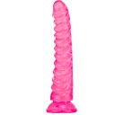 Dildo de silicone com relevos 22 x 4cm com ventosa para utilização sem mãos, embalagem discreta para o seu conforto e privacidade. 3