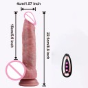 Dildo de silicone realista 22,5 cm com ventosa e comando remoto para prazer intenso, material flexível, embalagem discreta 2