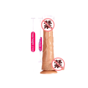 Dildo de silicone tamanho M com forma realista, cabeça proeminente, testículos e ventosa firme para uso sem mãos, Embalagem discreta 3