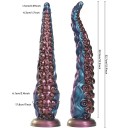 Dildo en silicone 32,7 cm avec ventouse, tentacule réaliste d'octopus, veines détaillées, ventouses de massage, matériau flexible, emballage discret 2