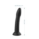 Dildo in gomma grande M a forma di pene con ventosa impermeabile flessibile morbido design realistico facile manutenzione stoccaggio sicuro confezione discreta 2