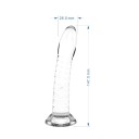Dildo in gomma grande M a forma di pene con ventosa impermeabile flessibile morbido design realistico facile manutenzione stoccaggio sicuro confezione discreta 3
