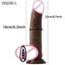 Dildo in silicone realistico 22 cm con ventosa e telecomando per un piacere intenso, materiale flessibile, confezione discreta 3