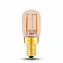 Dimmbare LED-Lampe T22G E14 Röhrenform mit LED-Fäden 1 W 220–240 V 55 x 22 mm Bernsteinfarbener Glaskörper Warmweiß 2200 K Für Lampen und Leuchten 1